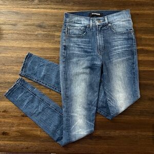 Express Medium Wash Skinny High Rise Stretch Legging Jeans 4 Long
